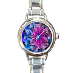 Fractal Flower Round Italian Charm Watch by Sparkle