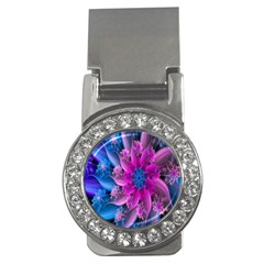 Fractal Flower Money Clips (cz)  by Sparkle