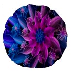 Fractal Flower Large 18  Premium Round Cushions Front