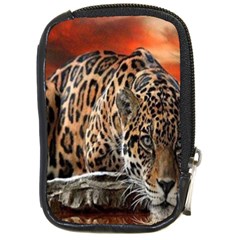 Nature With Tiger Compact Camera Leather Case by Sparkle