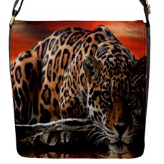 Nature With Tiger Flap Closure Messenger Bag (s) by Sparkle