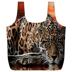 Nature With Tiger Full Print Recycle Bag (xl) by Sparkle