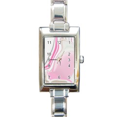 Modern Pink Rectangle Italian Charm Watch by Sparkle