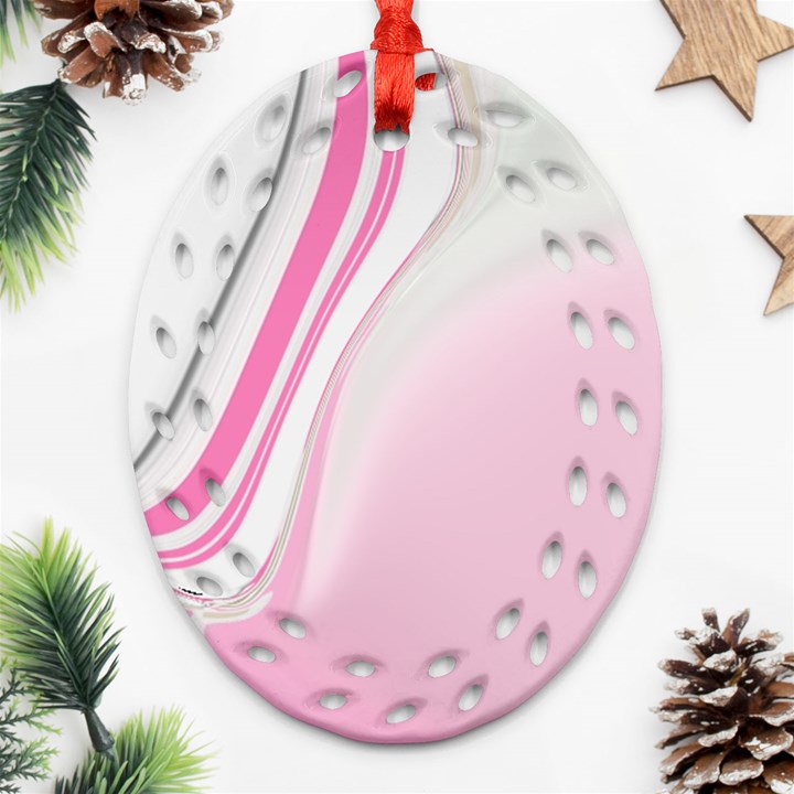 Modern Pink Ornament (Oval Filigree)