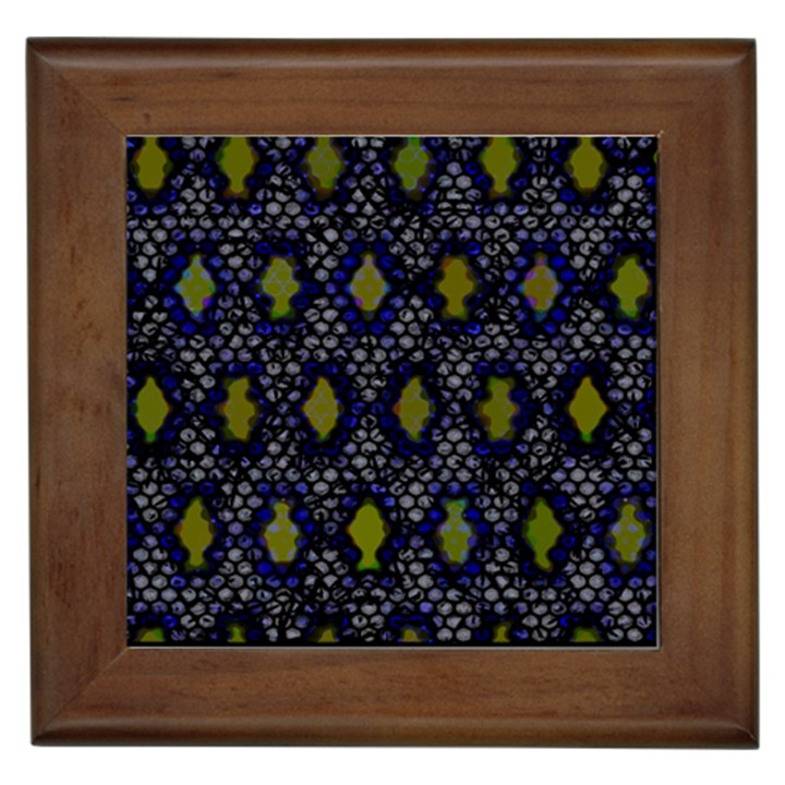 Color Abstract Cartoon Framed Tile