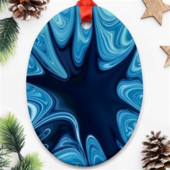 Sea Wrap Oval Ornament (two Sides) by Sparkle