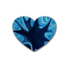 Sea Wrap Rubber Coaster (heart)  by Sparkle