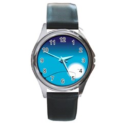 Fishing Round Metal Watch by Sparkle