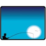 Fishing Double Sided Fleece Blanket (Large)  80 x60  Blanket Front