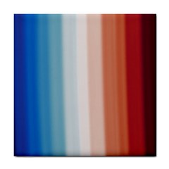 Blue,white Red Tile Coaster by Sparkle