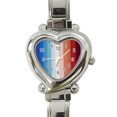 Blue,white Red Heart Italian Charm Watch by Sparkle