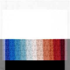 Blue,white Red Rectangular Jigsaw Puzzl by Sparkle