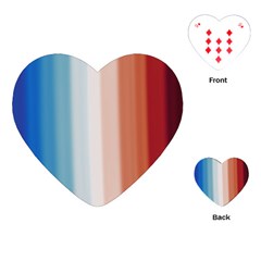 Blue,white Red Playing Cards Single Design (heart) by Sparkle