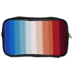 Blue,white Red Toiletries Bag (one Side) by Sparkle