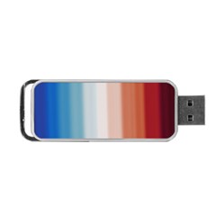 Blue,white Red Portable Usb Flash (one Side) by Sparkle