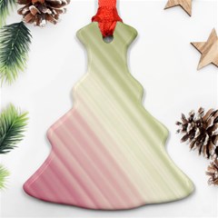 Pink Green Christmas Tree Ornament (two Sides) by Sparkle