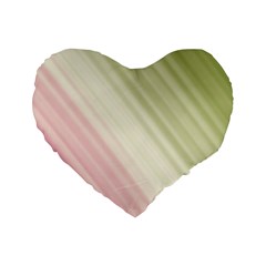 Pink Green Standard 16  Premium Heart Shape Cushions by Sparkle