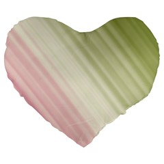 Pink Green Large 19  Premium Heart Shape Cushions by Sparkle