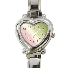 Pink Green Heart Italian Charm Watch by Sparkle