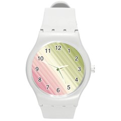 Pink Green Round Plastic Sport Watch (m) by Sparkle