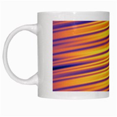 Orange Strips White Mugs by Sparkle