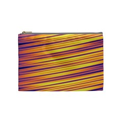 Orange Strips Cosmetic Bag (medium) by Sparkle