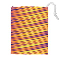 Orange Strips Drawstring Pouch (4xl) by Sparkle