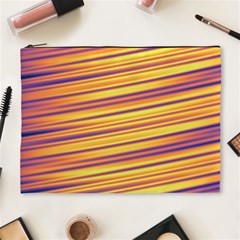 Orange Strips Cosmetic Bag (xl) by Sparkle