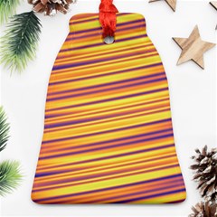 Orange Strips Ornament (bell) by Sparkle