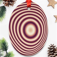 Strips Hole Oval Ornament (two Sides) by Sparkle