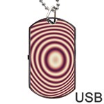 Strips Hole Dog Tag USB Flash (One Side) Front