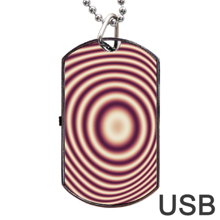 Strips Hole Dog Tag USB Flash (One Side)