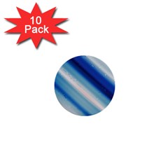 Blue White 1  Mini Buttons (10 Pack)  by Sparkle