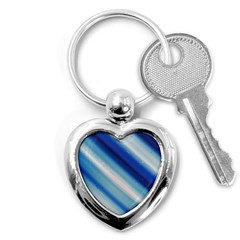 Blue White Key Chain (heart)