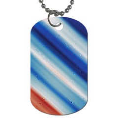 Blue White Dog Tag (one Side) by Sparkle