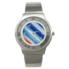 Blue White Stainless Steel Watch by Sparkle