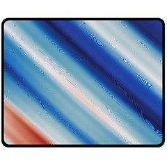 Blue White Double Sided Fleece Blanket (medium)  by Sparkle