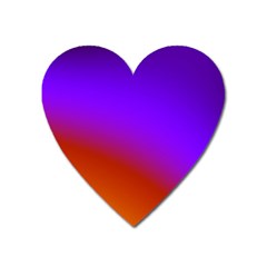 Violet Orange Heart Magnet by Sparkle