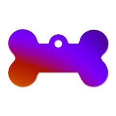 Violet Orange Dog Tag Bone (two Sides) by Sparkle