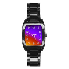 Violet Orange Stainless Steel Barrel Watch by Sparkle