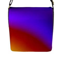 Violet Orange Flap Closure Messenger Bag (l) by Sparkle