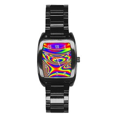 Rainbow Stainless Steel Barrel Watch by Sparkle