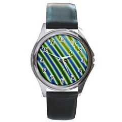 Blueglow Round Metal Watch