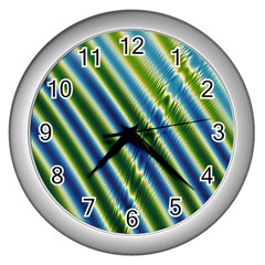 Blueglow Wall Clock (silver) by Sparkle