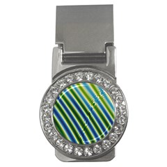 Blueglow Money Clips (cz)  by Sparkle