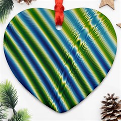 Blueglow Heart Ornament (two Sides) by Sparkle