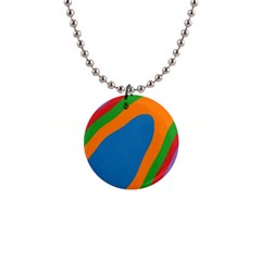 Rainbow Road 1  Button Necklace by Sparkle