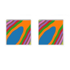 Rainbow Road Cufflinks (square) by Sparkle