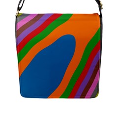 Rainbow Road Flap Closure Messenger Bag (l) by Sparkle