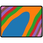 Rainbow Road Double Sided Fleece Blanket (Large)  80 x60  Blanket Back